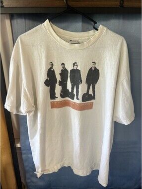 Vintage 2001 U2 ELEVATION TOUR front/back white t-shirt on Murina tag XL